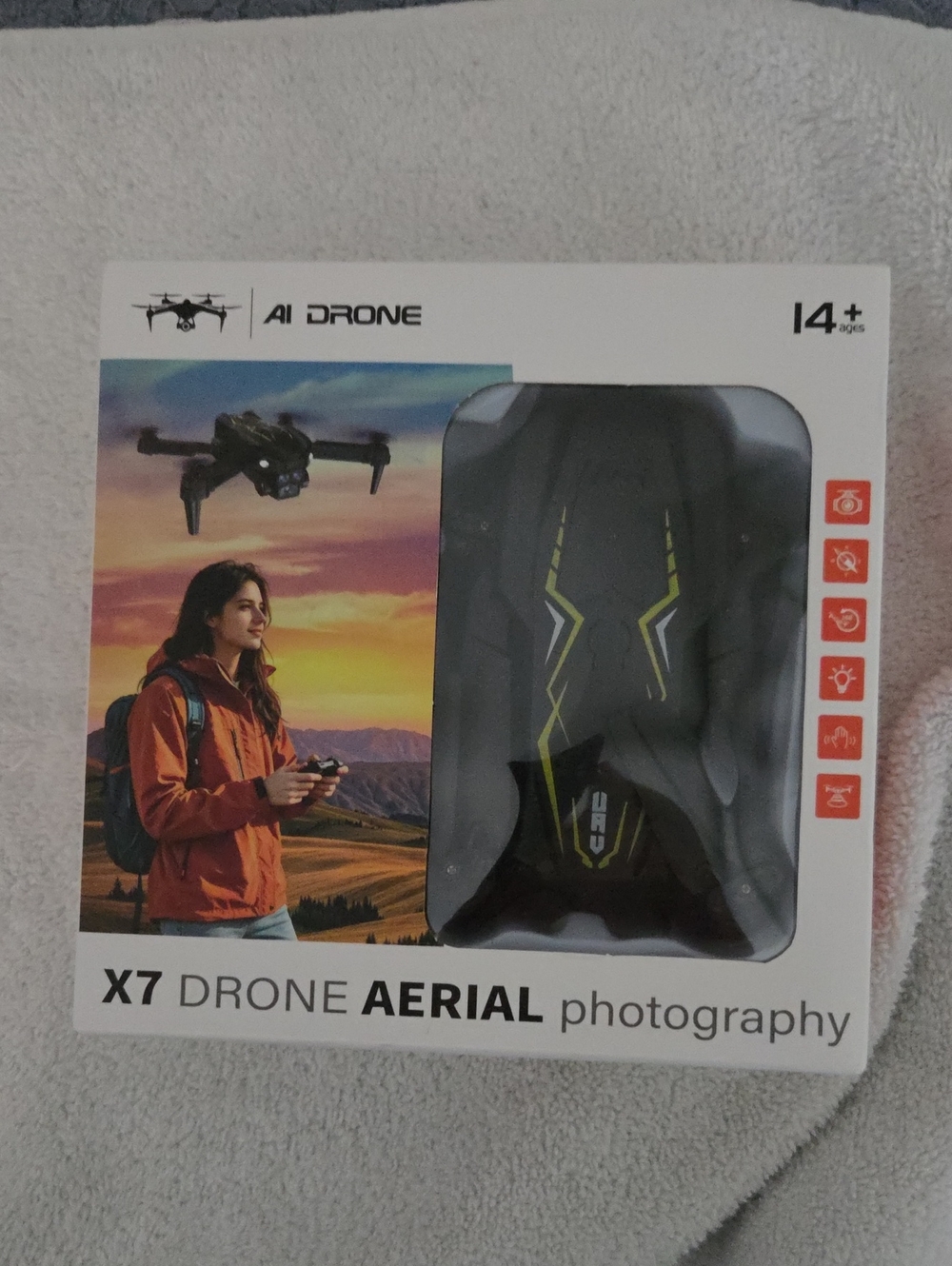 X7 Drone Aerial Photography - Black with Yellow Accents